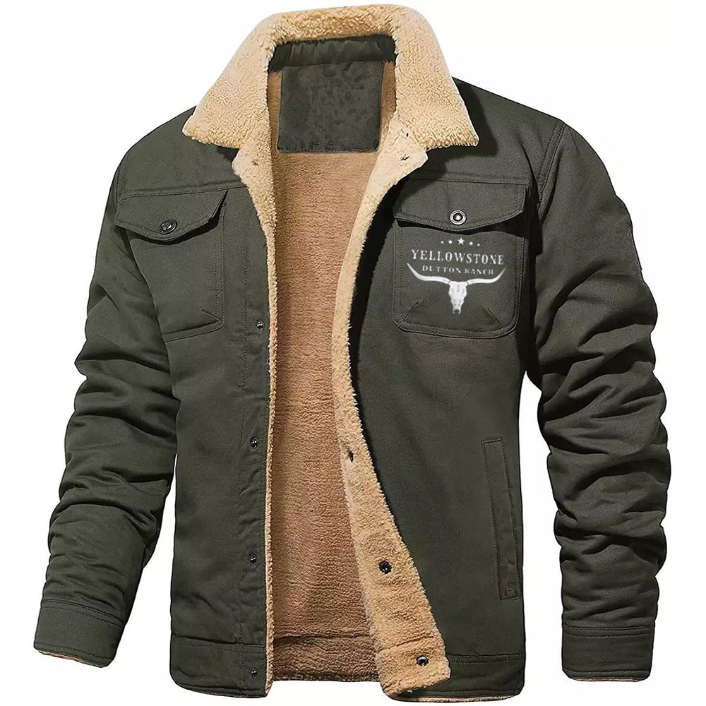 【S-5XL】Jachetă caldă de lână nouă pentru bărbați, jachetă casual și la modă