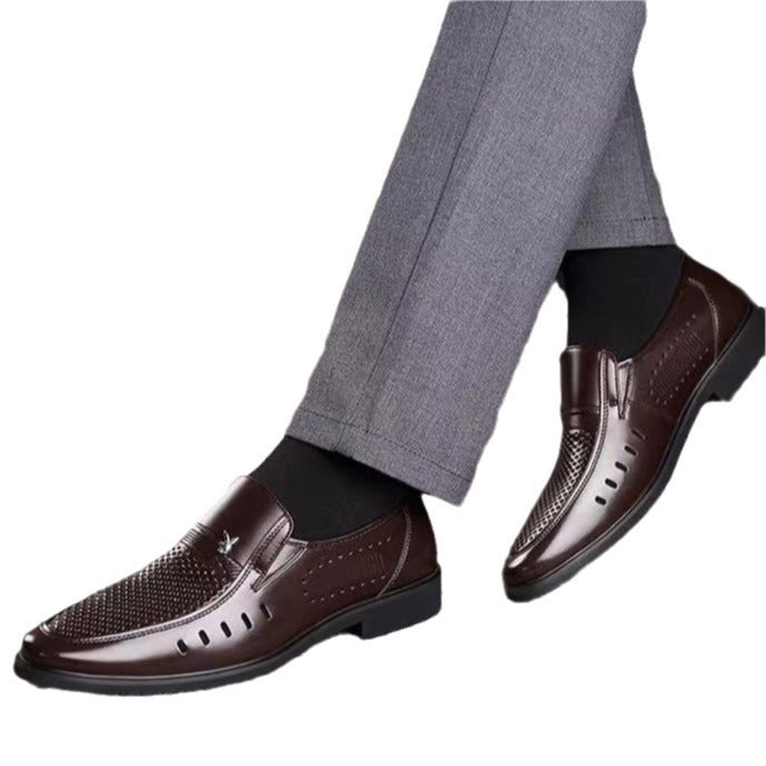 39-45 2024 Pantofi din piele barbati business casual din piele naturala din piele moale sandale cu goluri de vara