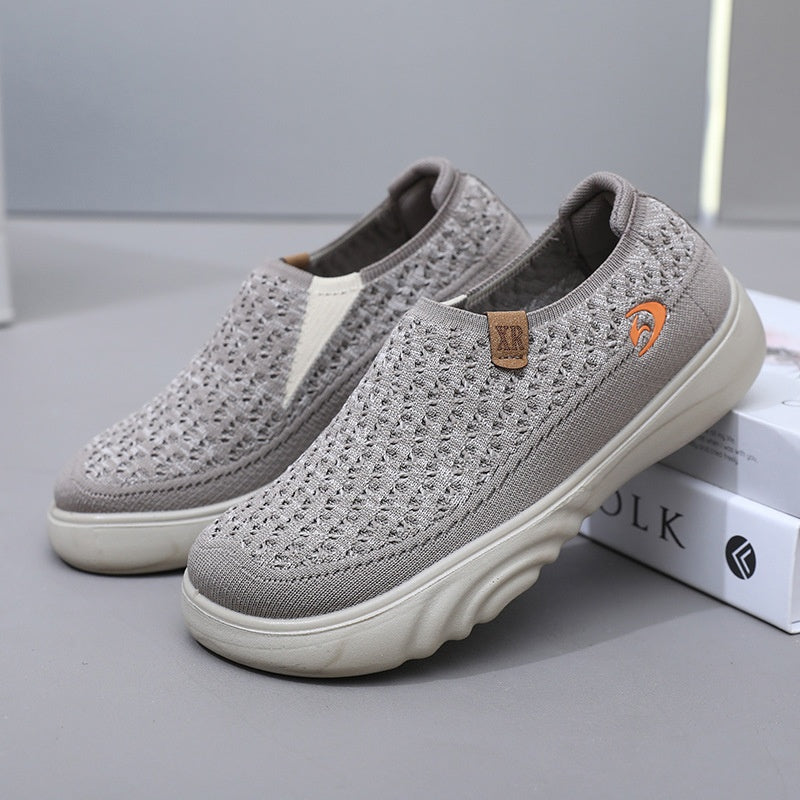 35-41-2024 Pantofi slip-on confortabili cu talpă moale pentru doamne cu talpă cu platformă, pantofi casual antiderapanți