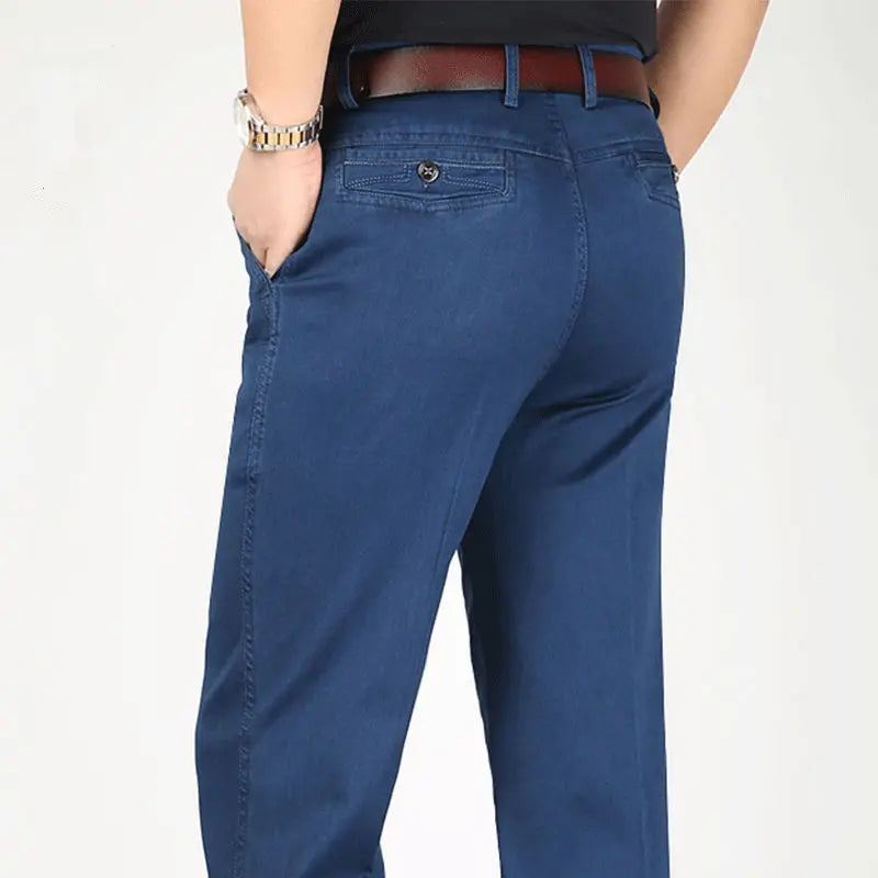 【50%OFF】2024 noi blugi elastici cu talie înaltă pentru bărbați de dimensiuni mari