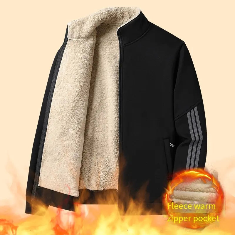 🔥Reducere de ultima zi - 25% reducere🍄Jachetă sherpa îngroșată pentru bărbați de mărime mare