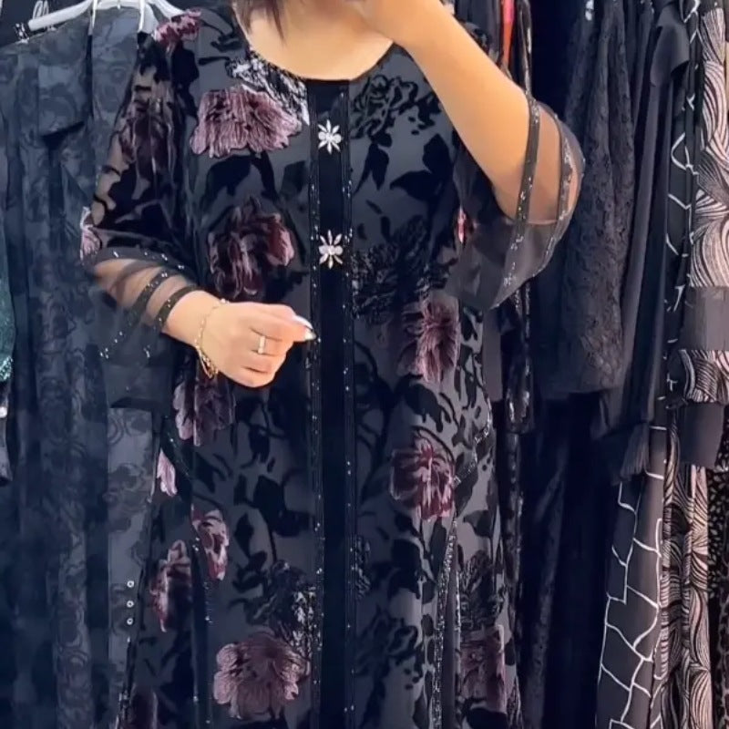 š„ćS-3XLć 2023 noua rochie imprimata de toamna si iarna pentru femei