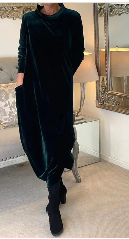 š„š„°ćS-3XLć2023 noua rochie de catifea de toamnÄ Či iarnÄ pentru femei