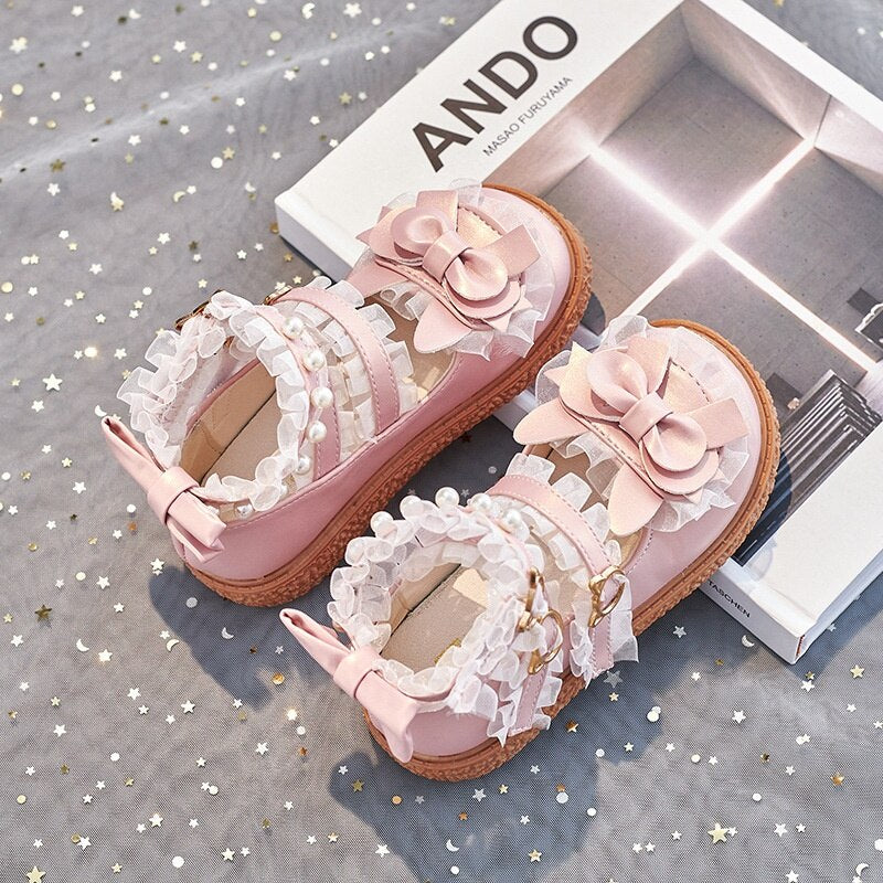 Lolita bow soft-soled princess shoes