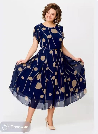 S-5XL 2024 rochie imprimata