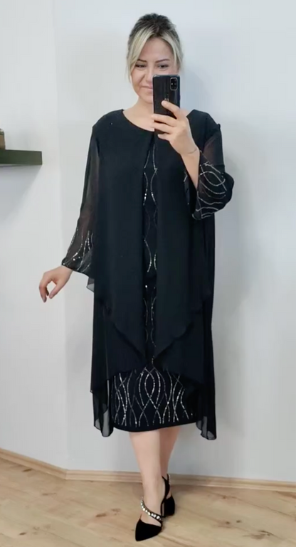 【S-5XL】2024 noul stil de vară de vârstă mijlocie, plus rochii pentru femei