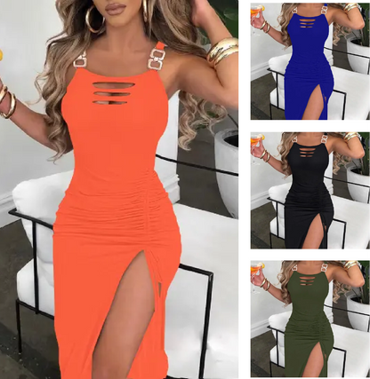 2024 noua rochie sexy cu fanta elastica imprimata