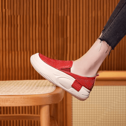 Oferta limitata-Model nou pentru vara 2023, pantofi loafers din piele de vacă cu perforații, talpă moale și vârf rotund