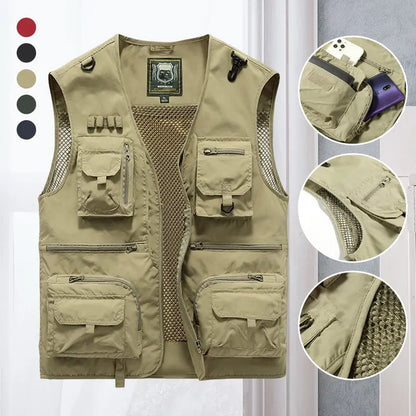 【50%OFF】【S-5XL】Жилетка с няколко джоба за лятно работно облекло на открито