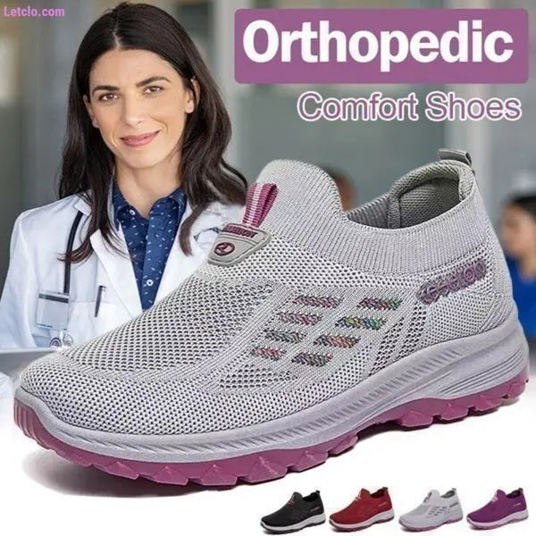 Pantofi ortopedici anti-alunecare pentru femei, cu suport pentru arc