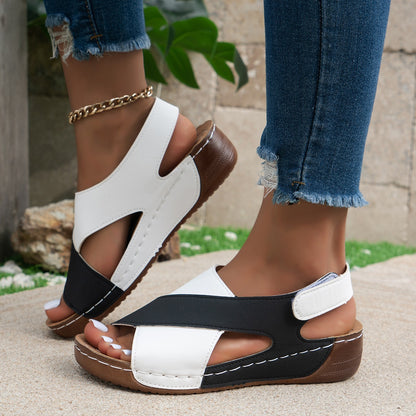 36-43-2024 Muffin velcro casual shoes beach platform sandale