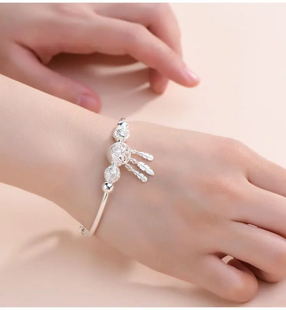 Dreamcatcher Bracelet S925 Silver Female All-Match Bracelet High Sense Simple Bracelet Student Jewelry Silver Jewelry New Birthday Gift
