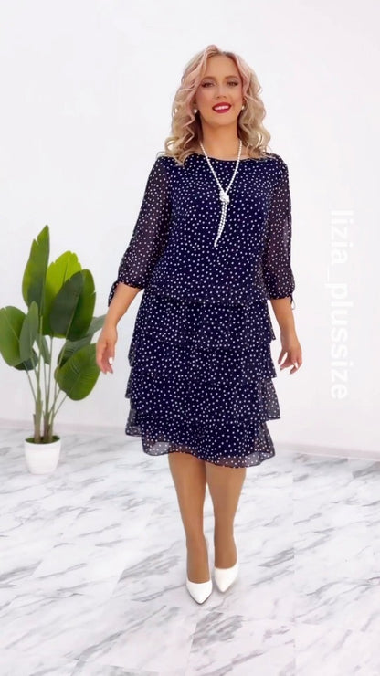 ??[S-5XL]2025 nowa elegancka sukienka jesienna