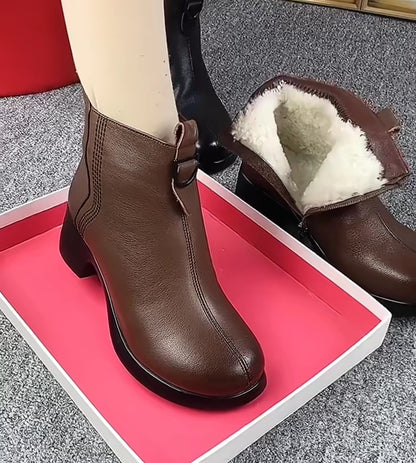 �[35-40]Nowe jesienne i zimowe krótkie buty z bocznym zamkiem błyskawicznym i antypoślizgowymi cholewkami