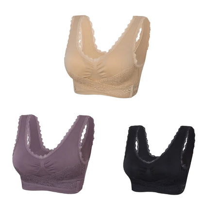 🔥Ofertă specială (Pachet 3) Sutien confortabil cu dantelă în față
