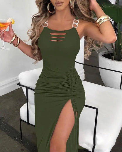 2024 noua rochie sexy cu fanta elastica imprimata