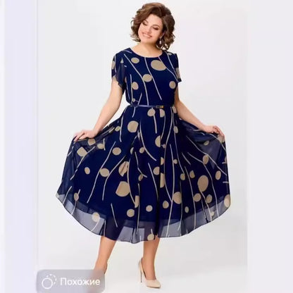 S-5XL 2024 rochie imprimata