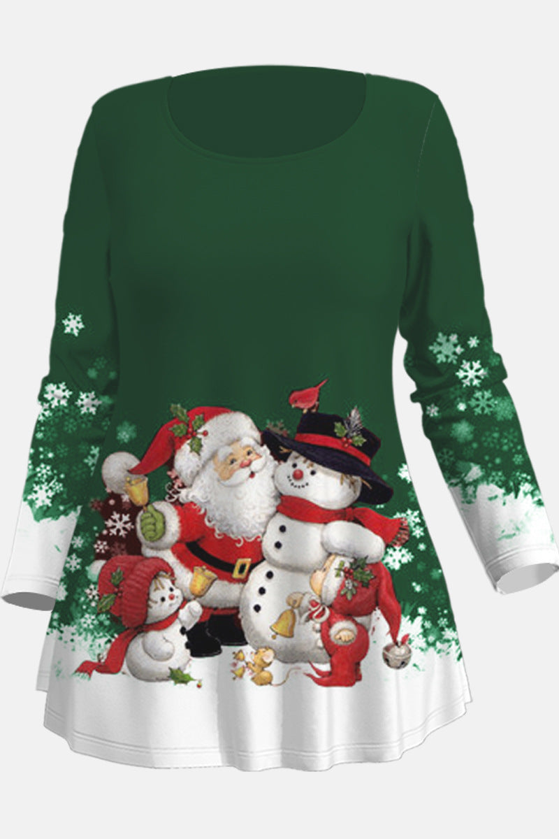 【L-4XL】Craciun lmprimare Creativ 3D Digital Ocazional Costum Loose Crew Gat pentru barbati sifemei