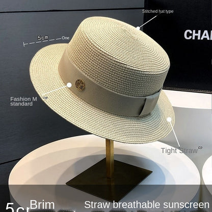 2024 Pălărie de paie de înaltă calitate, vacanță la malul mării, umbrelă de soare, protecție solară, pălărie de soare din paie
