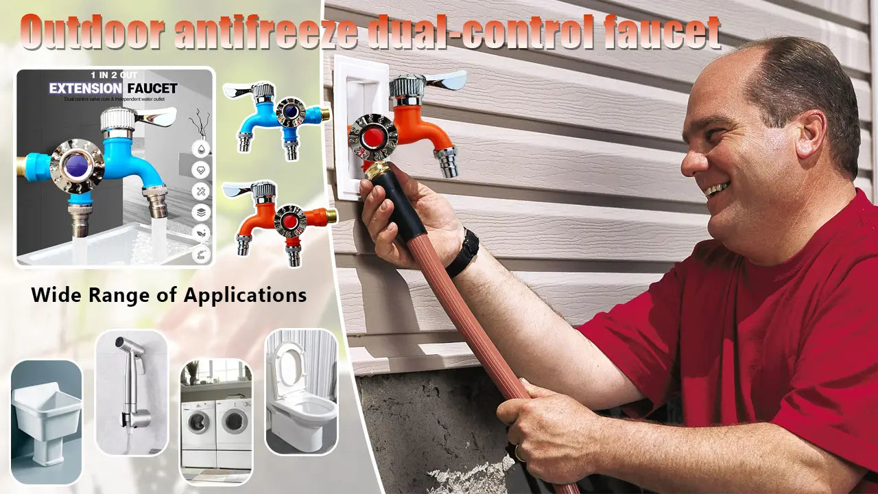 【Cumpărați 1 obțineți 1 gratuit】Robinet de exterior antigel cu control dublu