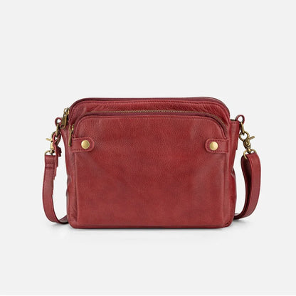 Ofertă limitată-Geantă crossbody triplă din piele