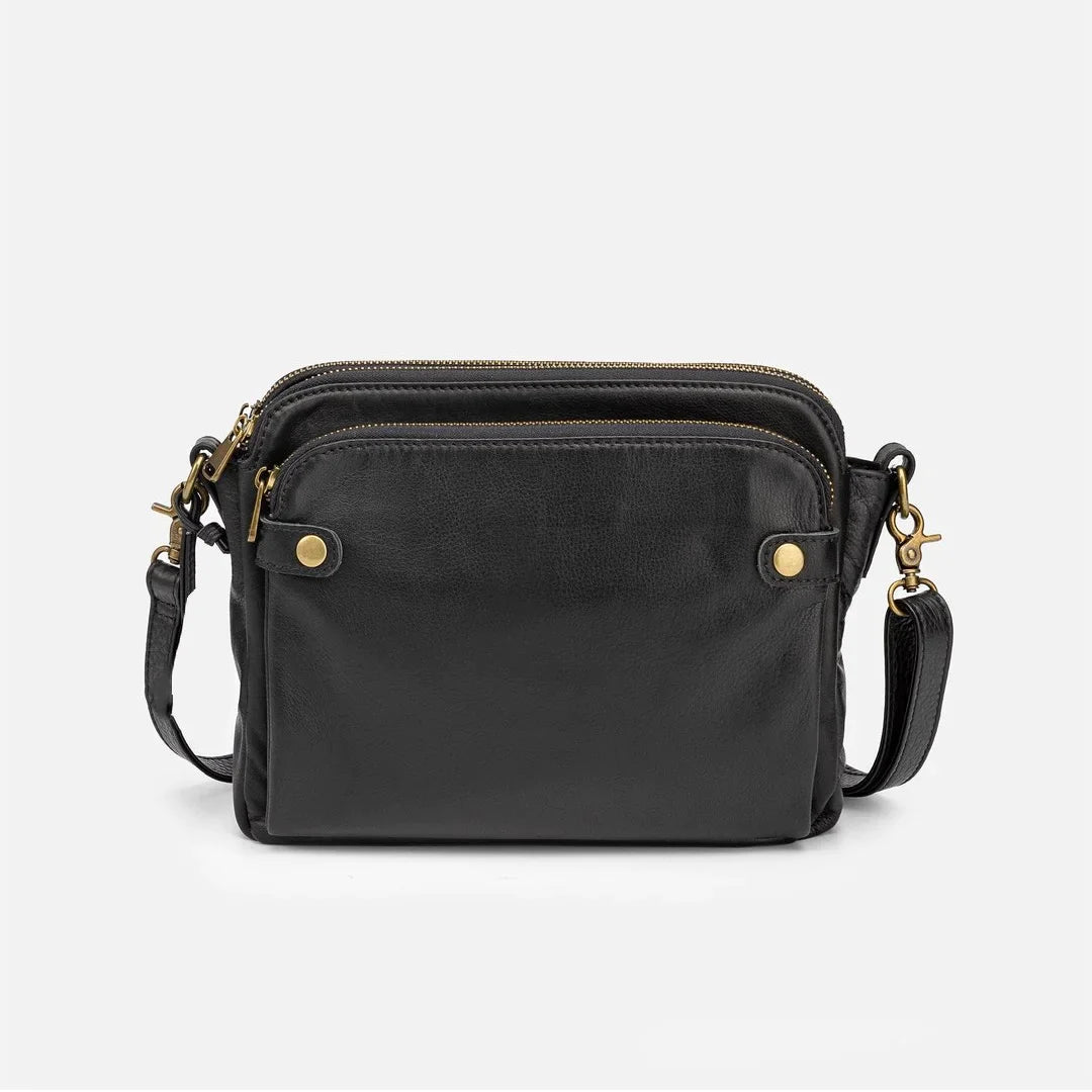 Ofertă limitată-Geantă crossbody triplă din piele