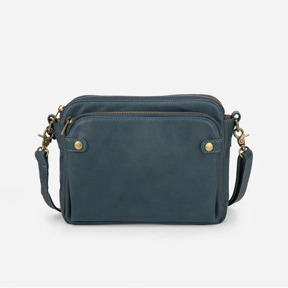 Ofertă limitată-Geantă crossbody triplă din piele