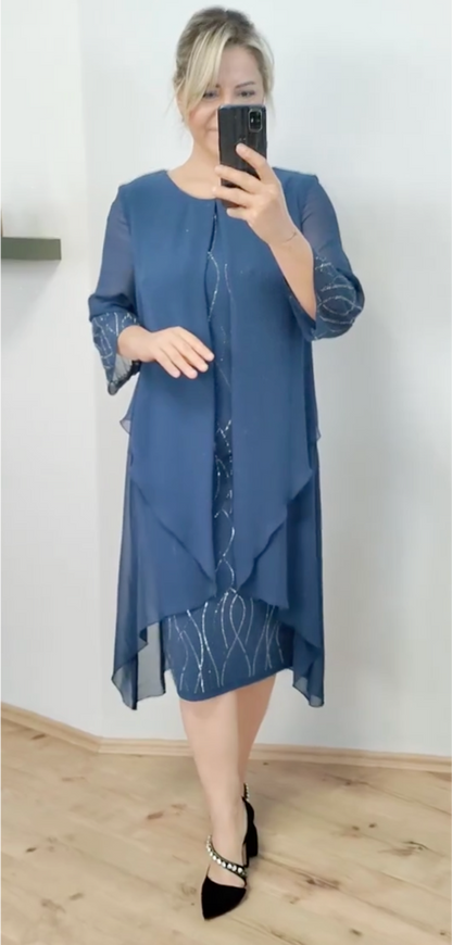 【S-5XL】2024 noul stil de vară de vârstă mijlocie, plus rochii pentru femei