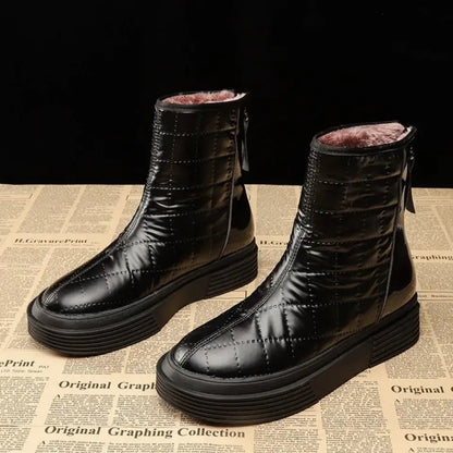 【35-40】2023 noi pantofi versatili din bumbac, catifea de iarnă, îngroșate, impermeabile, anti-alunecare, cizme Martin