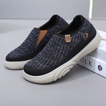35-41-2024 Pantofi slip-on confortabili cu talpă moale pentru doamne cu talpă cu platformă, pantofi casual antiderapanți