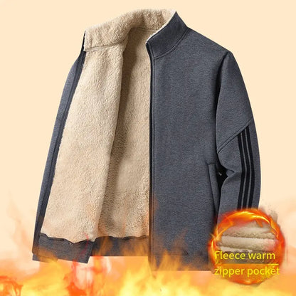 🔥Reducere de ultima zi - 25% reducere🍄Jachetă sherpa îngroșată pentru bărbați de mărime mare