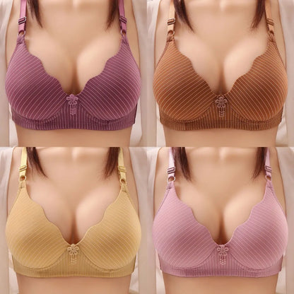 2024 Sutien cu dungi fără fir pentru damă, confortabil și respirabil