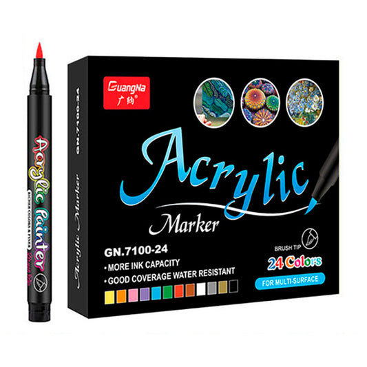 【80%OFF】【set de 24 bucăți】AcrylicMarkers, markere acrilice de foarte bună calitate