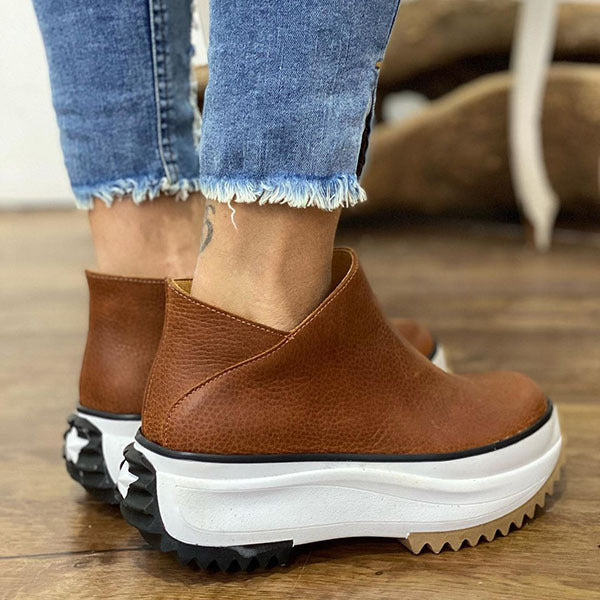 Ofertă limitată-【35-43】Botine noi, casual, din piele, de marime mare