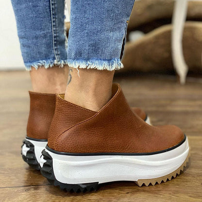 Ofertă limitată-【35-43】Botine noi, casual, din piele, de marime mare