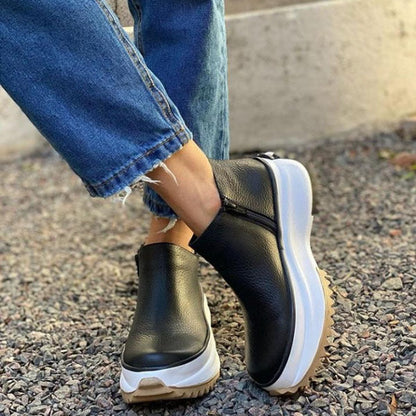 Ofertă limitată-【35-43】Botine noi, casual, din piele, de marime mare