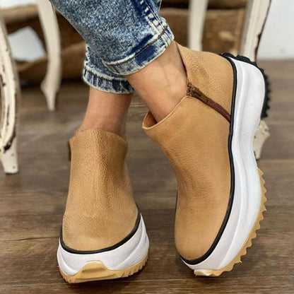 Ofertă limitată-【35-43】Botine noi, casual, din piele, de marime mare