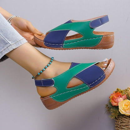 36-43-2024 Papuci cu platformă flatform, sandale de plajă casual cu vârf deschis, versatile