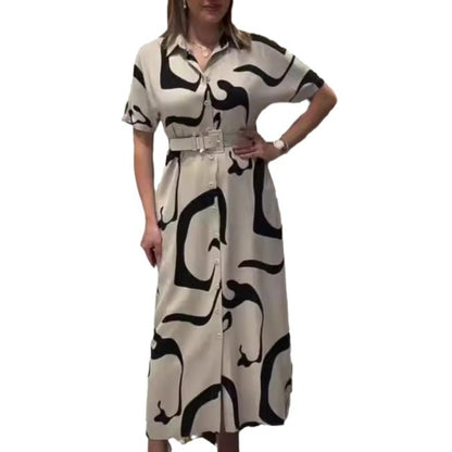 S-5XL-2024-Rochie imprimata eleganta care imbratiseaza talia