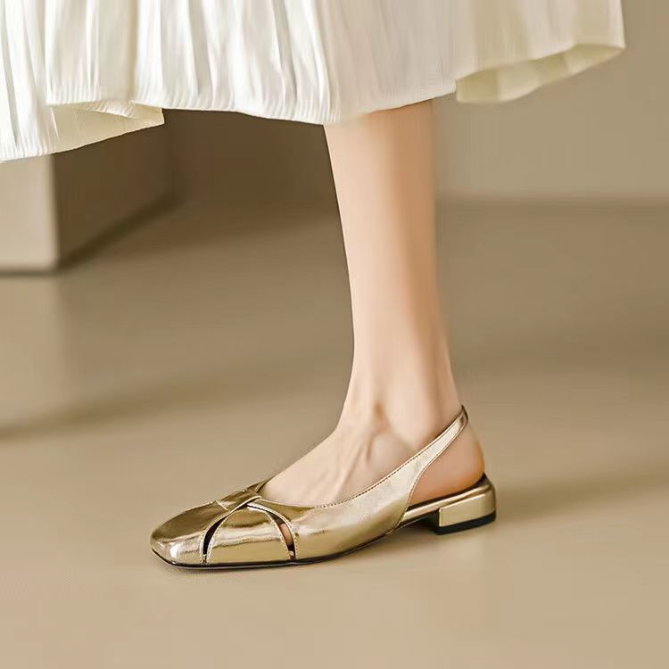 【50%OFF】【35-39】💖2024 pantofi romani din piele lucrați manual Baotou de vară la modă și versatili