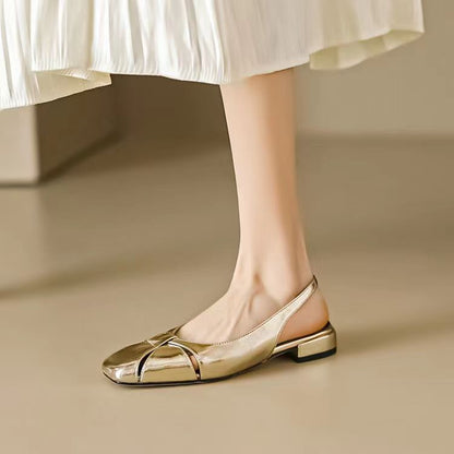 【50%OFF】【35-39】💖2024 pantofi romani din piele lucrați manual Baotou de vară la modă și versatili