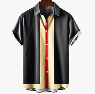 S-6XL 2024 Cămașă pentru bărbați cu model imprimat 3d street casual mânecă scurtă pentru bărbați