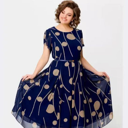 S-5XL 2024 rochie imprimata