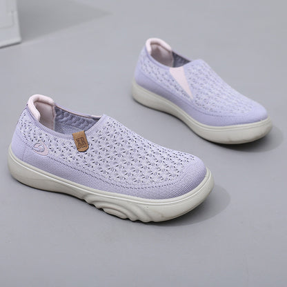 35-41-2024 Pantofi slip-on confortabili cu talpă moale pentru doamne cu talpă cu platformă, pantofi casual antiderapanți