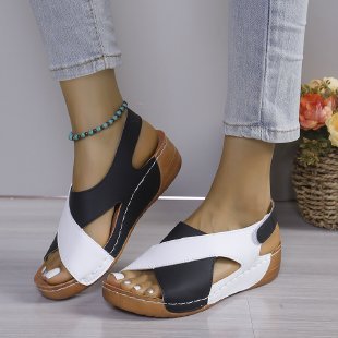 36-43-2024 Papuci cu platformă flatform, sandale de plajă casual cu vârf deschis, versatile