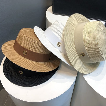 2024 Pălărie de paie de înaltă calitate, vacanță la malul mării, umbrelă de soare, protecție solară, pălărie de soare din paie
