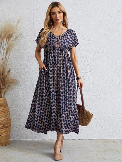S-5XL 2024 Vara noua de vanzare la cald cele mai bine vandute rochie noua cu maneca scurta rochie lunga