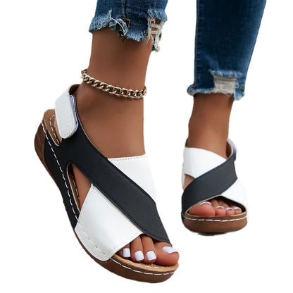 36-43-2024 Muffin velcro casual shoes beach platform sandale