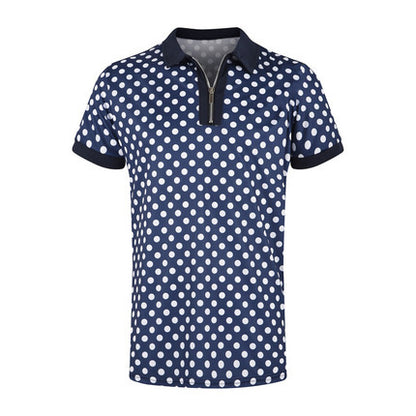 【S-5XL】2024 Bărbați 3D imprimate cu fermoar mânecă scurtă culoare solidă POLO Top tricou