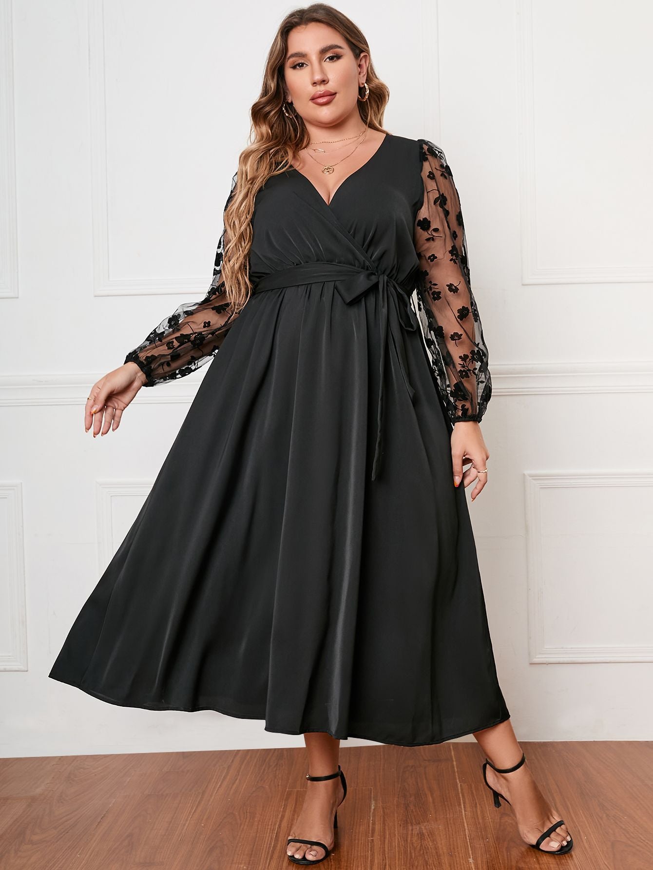 XL-4XL 2024 Rochie de damă largi cu mânecă lungă la modă